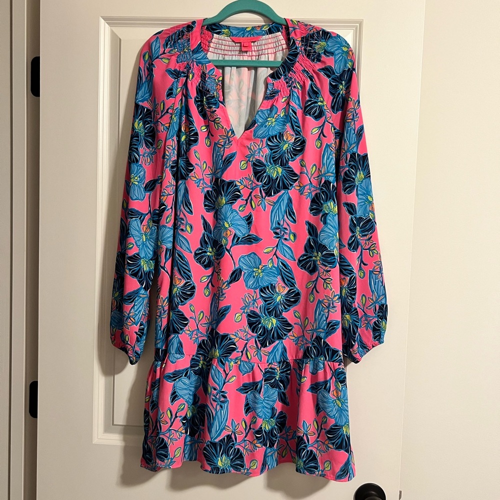 Lilly Pulitzer Pink Floral Lucee Dress - M - Picture 4 of 7
